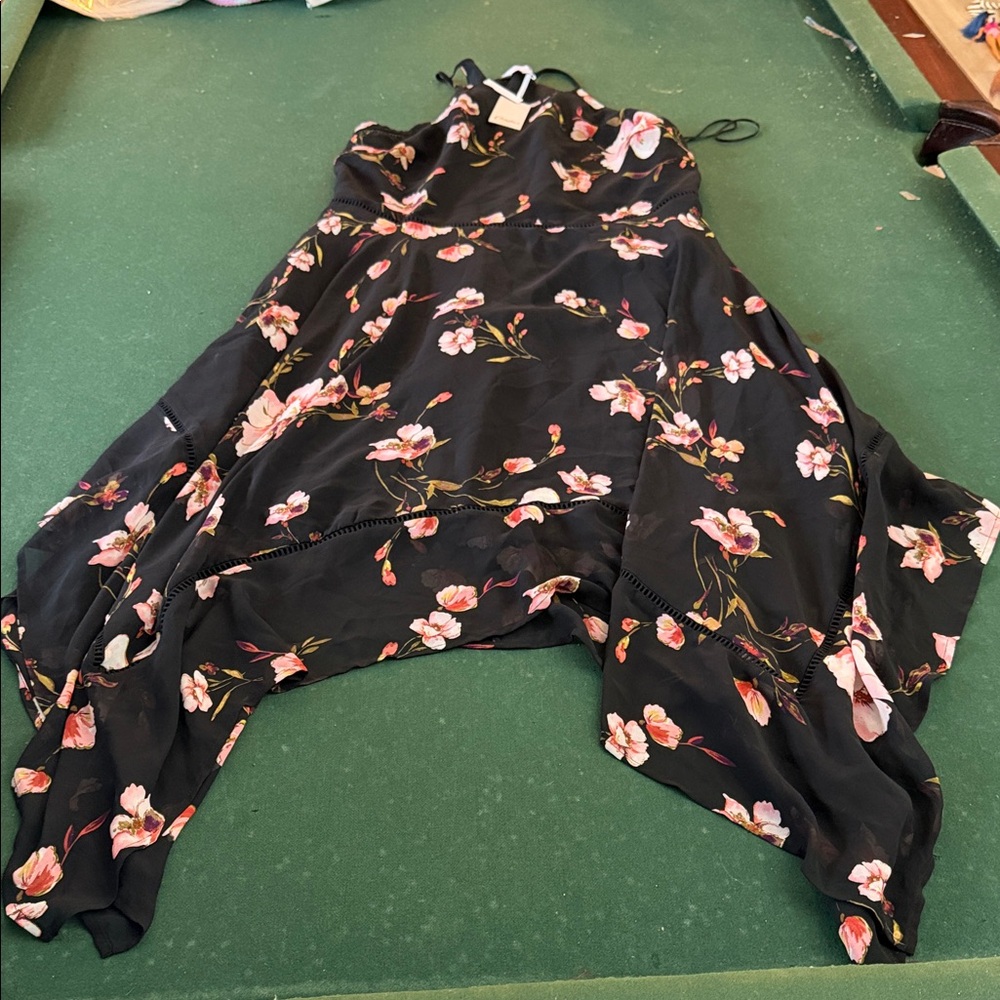 Candie's Black and Pink Asymmetrical Floral‎ Dress.  CAJA # 1 A